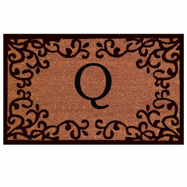 Calloway Mills Monogram Door Mat, Natural, Black, 24 in W x 36 in L 180022436Q - main